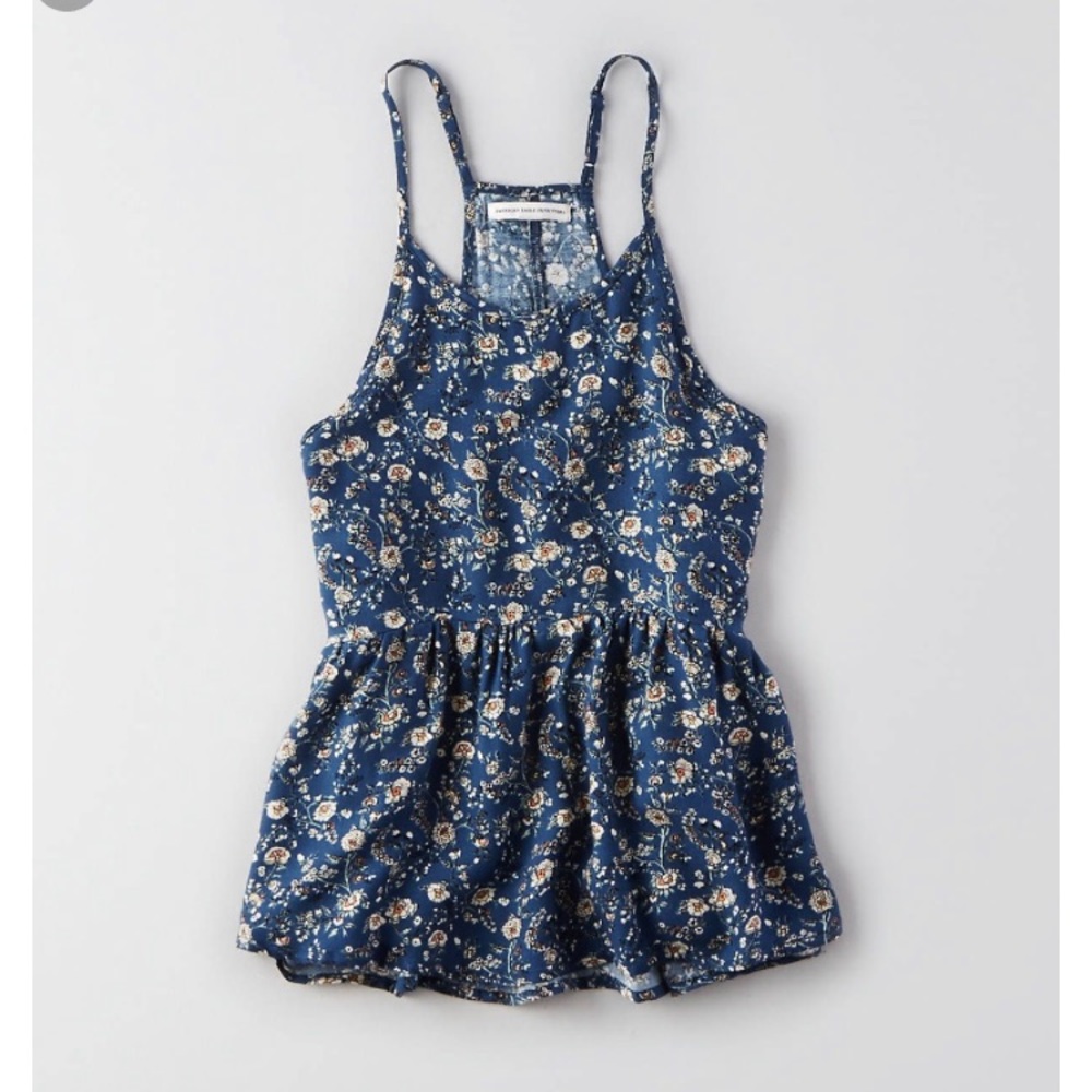 Floral peplum tank top